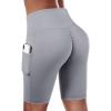 Capri Leggings for Women Knee Length Butt Lift Tights Tummy Control Yoga Workout Exercise Capri Pants with Pockets view 1