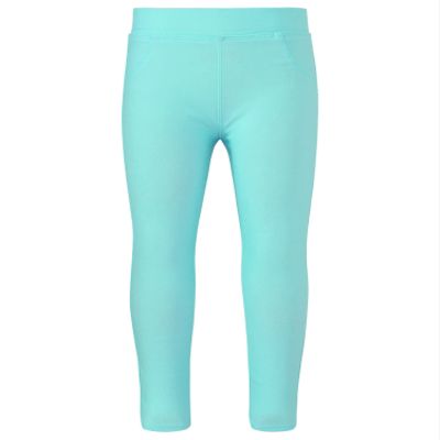 Aislor Girls Stretch Leggings Athletic Pants Workout Running Yoga Sports Footless Tights Gymnastic Dance School Leggings Light Blue 9-10 Years
