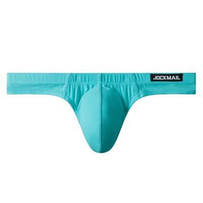 JOCKMAIL Men Underwear Brief Bikini Athletic Briefs Low Rise Men Briefs Sport Underwear Men Bikini Lightblue