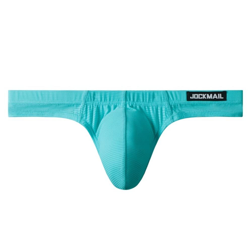 JOCKMAIL Men Underwear Brief Bikini Athletic Briefs Low Rise Men Briefs Sport Underwear Men Bikini Lightblue