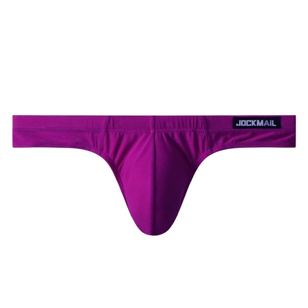 JOCKMAIL Men Underwear Brief Bikini Athletic Briefs Low Rise Men Briefs Sport Underwear Men Bikini Purple