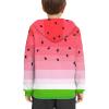 AFPANQZ Watermelon Hoodies for Boys Girls Soft Polyester Spandex Lightweight Hooded Sweatshirt Pullover Sport HOodies Casual Activewear view 2