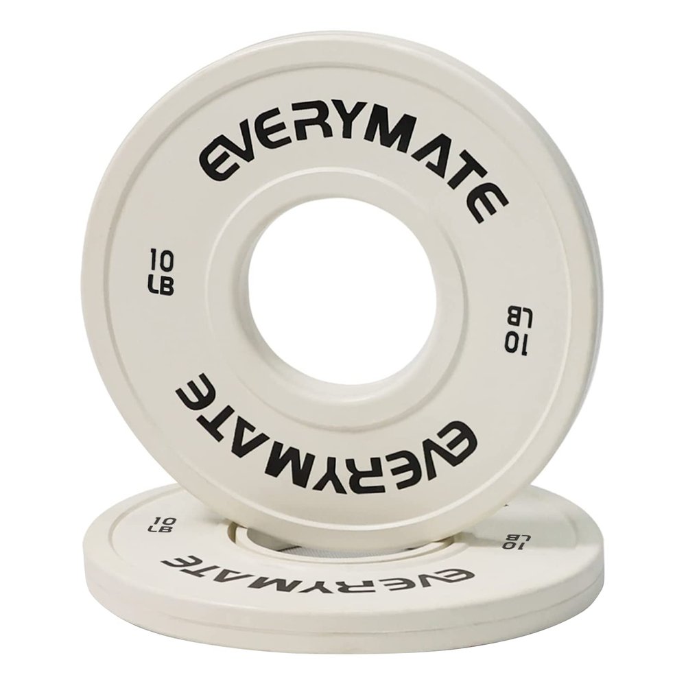 EVERYMATE Change Weight Plates 10LB Fractional Plate Olympic Bumper Plates for Cross Training and Olympic Weightlifting, Weights Plates Set Without Logo