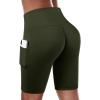 Capri Leggings for Women Knee Length Butt Lift Tights Tummy Control Yoga Workout Exercise Capri Pants with Pockets