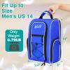 Wolt | Golf Shoe Bag for Travel- Zippered Shoes Carrier Bags with Ventilation & Double Outside Accessory Pocket for Socks, Tees, Golf Balls, Etc. for Women and Men (Blue) view 2