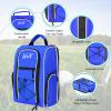 Wolt | Golf Shoe Bag for Travel- Zippered Shoes Carrier Bags with Ventilation & Double Outside Accessory Pocket for Socks, Tees, Golf Balls, Etc. for Women and Men (Blue) view 3
