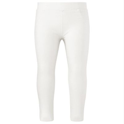 Aislor Girls Stretch Leggings Athletic Pants Workout Running Yoga Sports Footless Tights Gymnastic Dance School Leggings White 7-8 Years