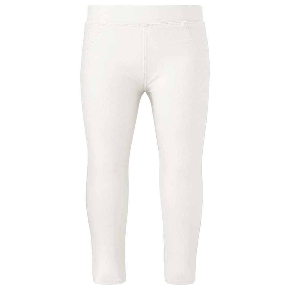 Aislor Girls Stretch Leggings Athletic Pants Workout Running Yoga Sports Footless Tights Gymnastic Dance School Leggings White 7-8 Years