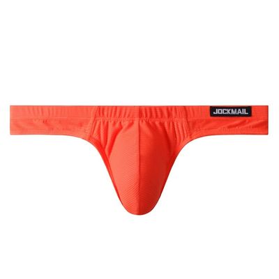 JOCKMAIL Men Underwear Brief Bikini Athletic Briefs Low Rise Men Briefs Sport Underwear Men Bikini Orange