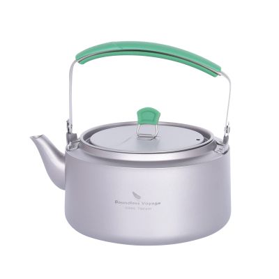 iBasingo 800ML Camping Titanium Kettle with Filter for Open Fire Lightweight Teapot for Loose Tea Big Capacity Outdoor Metal Coffee Kettle Outdoor Backapcking Hiking Portable Drinkware Ti3101D