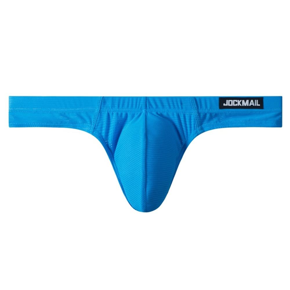 JOCKMAIL Men Underwear Brief Bikini Athletic Briefs Low Rise Men Briefs Sport Underwear Men Bikini Blue