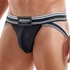 JOCKMAIL Men's Jockstrap Athletic Supporter Low Rise Briefs Sport Underwear Black view 2