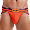 JOCKMAIL Men's Jockstrap Low Rise Athletic Supporter Briefs - Sport Underwear in Orange view 2