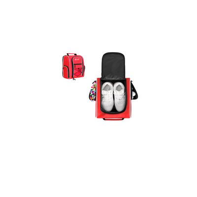 Wolt Golf Shoe Bag - Sports & Travel Shoes Carrier Bags with Ventilation & Double Outside Accessory Pocket for Socks, Tees, Golf Balls, Etc. for Women and Men (Red)