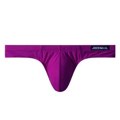 JOCKMAIL Men Underwear Brief Bikini Athletic Briefs Low Rise Men Briefs Sport Underwear Men Bikini Purple
