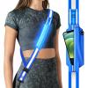 Fokia Kunbio LED Reflective Belt Sash for Walking at Night, Night Running Safety Gear High Visibility Rechargeable LED Light Up Running Belt for Runners Walkers Men Women (Bule)