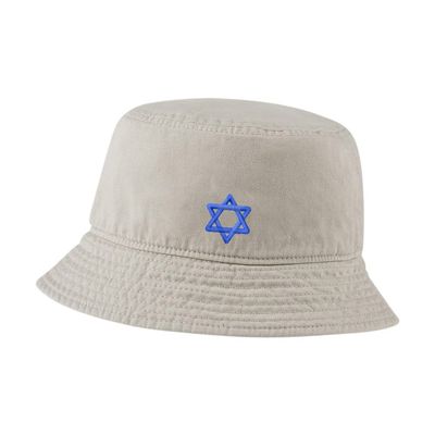 LexiuYibai Bucket Hat for Men Women Jewish Star Embroidered Washed Cotton Unisex Bucket Hats (Beige,7 1/2)