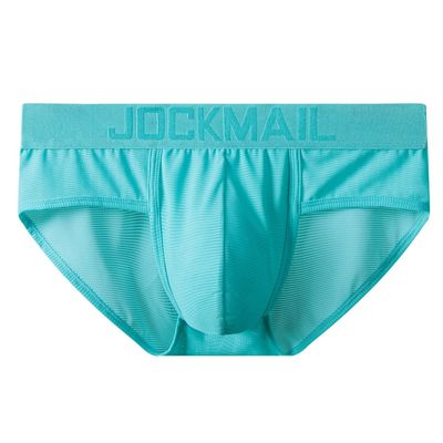 JOCKMAIL Mens Briefs Underwear Breathable Mesh Comfort Underwear Briefs Men Underpants Athletic Supporters for Men Light Blue