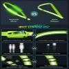 Fokia Kunbio LED Reflective Belt Sash for Walking at Night, Night Running Safety Gear High Visibility Rechargeable LED Light Up Running Belt for Runners Walkers Men Women (Green) view 4