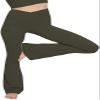 TOPYOGAS Women's Casual Bootleg Yoga Pants V Crossover High Waisted Flare Workout Pants Leggings Olive Green view 1