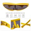 KFPH Futuristic Sunglasses Narrow Robot Space Funny Rave Glasses Personality Cosplay Cyclops Cool Sun Glasses Yellow Frame Grey Lens view 4