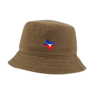 LexiuYibai Bucket Hat for Men Women Texas Flag with Longhorn Embroidered Washed Cotton Unisex Bucket Hats (Khaki,7 1/2)