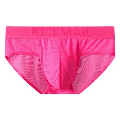 JOCKMAIL Mens Briefs Underwear Breathable Mesh Comfort Underwear Briefs Men Underpants Athletic Supporters for Men Red