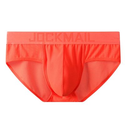 JOCKMAIL Mens Briefs Underwear Breathable Mesh Comfort Underwear Briefs Men Underpants Athletic Supporters for Men Orange