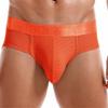 JOCKMAIL Mens Briefs Underwear Breathable Mesh Comfort Underwear Briefs Men Underpants Athletic Supporters for Men Orange view 2