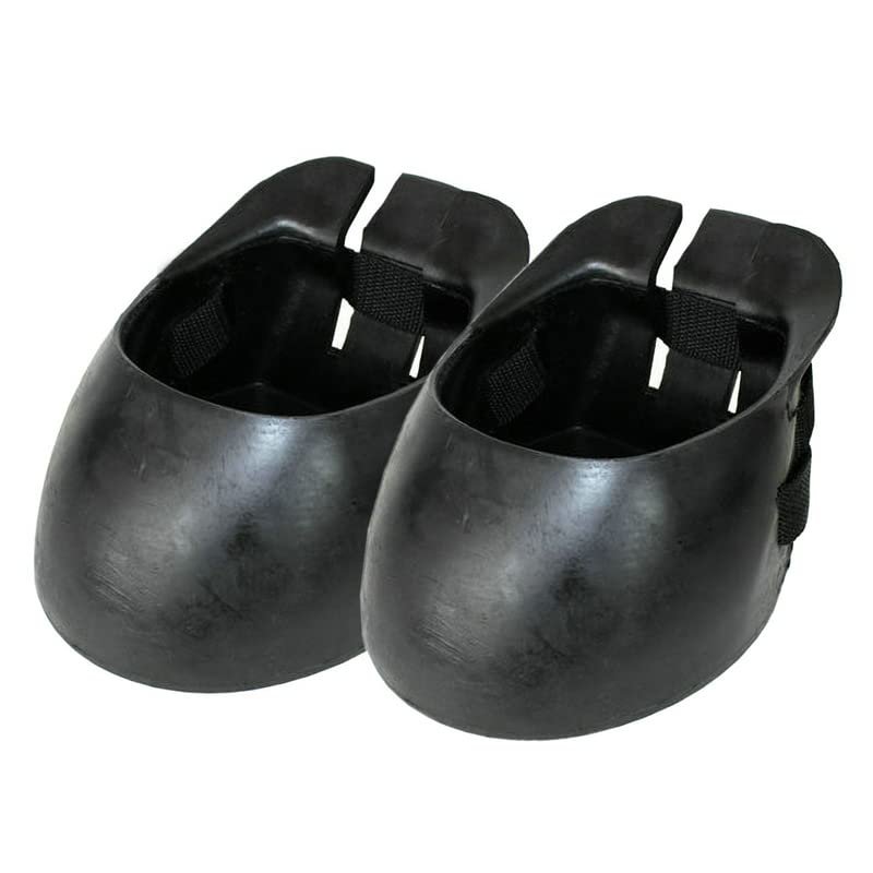 VIGAN 2PCS Rubber Non-Slip Equestrian Horse Shoes Horseshoe Boots Repair Correcting Horse's Hoof Performance Hoof Hoofguards (2PCS XS:10CM)