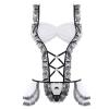 LIUguoo Women's Lingerie Set Japanese Anime Costume Outfit Cosplay Sexy Cute Plush Cat Tail Girl Sexy Bra and Panty Sets, Z21-white view 4