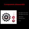 DJC Stone Bearing Bike Pulley Wheel Derailleur Pulley 7 8 9 10 11 12 Speed Narrow Wide Tooth Guide Roller 10t 12t 14t 16t MTB Road Bike Derailleur Over Sized Pulley Wheel(Black 14T) view 4