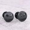 2Pcs Stainless Steel Gothic Skull Face Halloween Earrings Punk Coktail Party Biker Stud Earrings For Women Men view 3