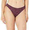 Amazon Essentials Women's Classic Bikini Swimsuit Bottom, Brick Red Leopard, Medium view 1