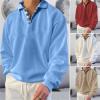 NEOXOL 2022 Gentleman Ocean Casual Tops, Polo Sport Long Sleeve Shirts Sweatshirt for Men (Gray,XL) view 2