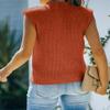 Amarmia Women's Mock Neck Knit Sweater Vest Sleeveless Casual Trendy Summer Ribbed Pullover Tank Tops Brick Red view 3