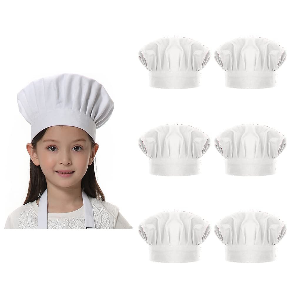 TOPTIE Chef Hat for Kids and Adults, Cotton Elastic Adjustable Baking Hat
