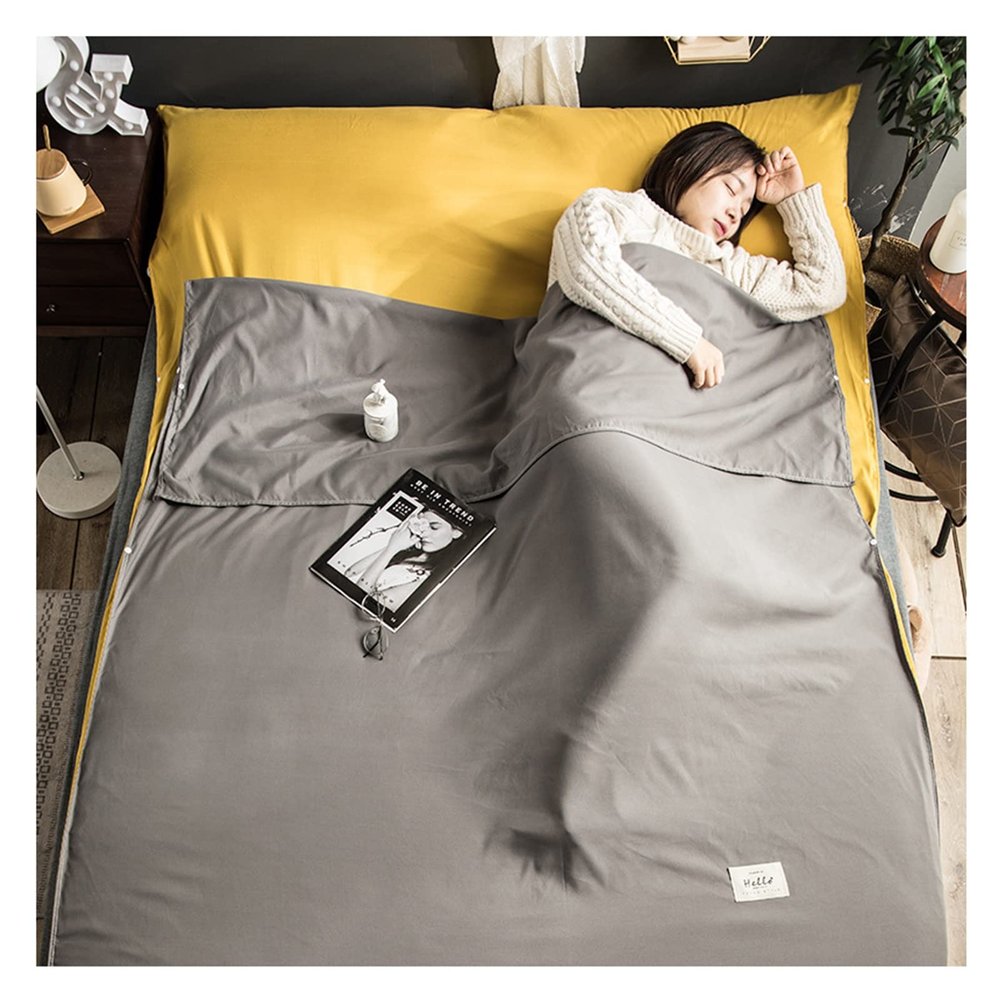 Sleeping Bag Liners Portable Adult Sleeping Bag Liner, Ultralight Compact Sleeping Bag Sheet, Outdoor Backpack Camping Travel Hotel Sleeping Bag Sheets for Four Seasons