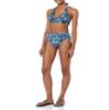 Amazon Essentials Women's High Waist High Leg Bikini Bottom, Deep Blue Paisley, Small view 4