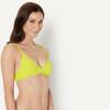 Amazon Essentials Women's Light-Support Triangle Bikini Swimsuit Top with Adjustable Straps, Lime Green, XX-Large view 2