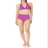 Amazon Essentials Women's High Waist Swim Bottom (Available in Plus Size), Violet, Small view 4