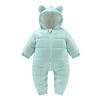 Max Co Coat Newborn Infant Baby Girls Boys Winter Warm Snowsuit Bear Ears Hooded Jumpsuit Down (Mint Green, 0-3 Months) view 1