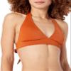 Amazon Essentials Women's Light-Support Tie Halter Bikini Swimsuit Top (Available in Plus Size), Terracotta, Large view 4