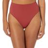 Amazon Essentials Women's High Waist High Leg Bikini Bottom, Brick Red, Large view 1