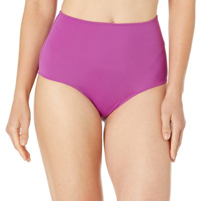 Amazon Essentials Women's High Waist Swim Bottom (Available in Plus Size), Violet, Large