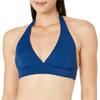 Amazon Essentials Women's Light-Support Padded Tie Halter Bikini Swimsuit Top (Available in Plus Size), Deep Blue, Small