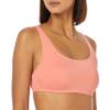Amazon Essentials Women's Scoop Neck Swim Crop Top, Coral Pink, X-Large view 1