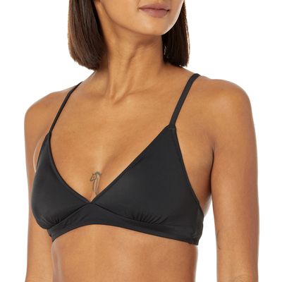 Amazon Essentials Women's Light-Support Classic Bikini Swimsuit Top, Washed Black, XX-Large