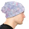 Man Thin Beanie Caps,Fish Scales and Pearls Pattern Mermaid Knit Snapback Hat Bonnet Slouchy Cap Autumn Summer Casual Beanies Hat view 4