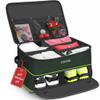YOREPEK 2 Layer Golf Trunk Organizer Storage for 2 Pair Shoes, Car Trunk Storage with Adjustable Dividers Separate Compartments for Golf Supplies, Gloves, Balls, Tees, Cool Gifts for Golfers, GREEN view 1